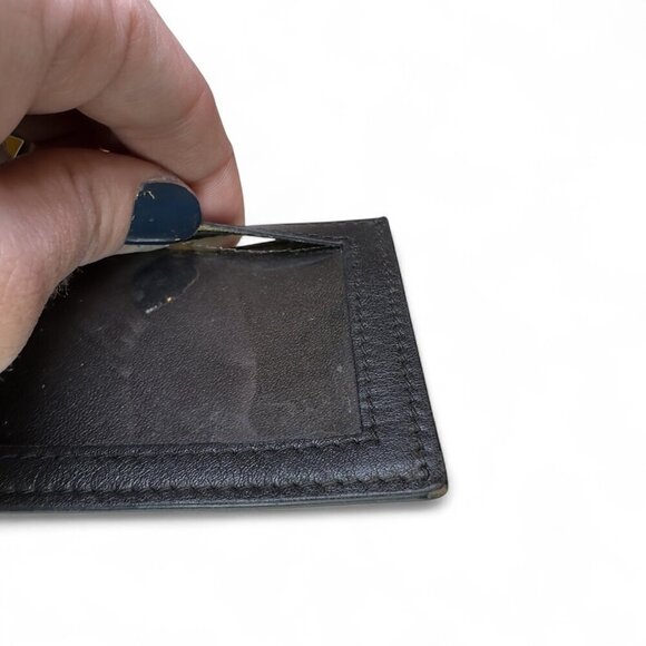 Valentino Garavani Black Rockstud Leather Card Holder Wallet w Extra Studs *USED - Picture 9 of 16